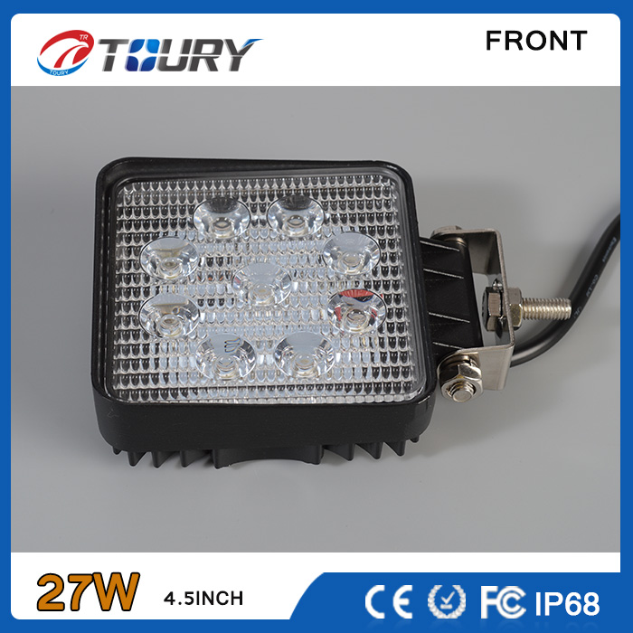 square E-mark 27w Led Work Lamp for atvs jeep